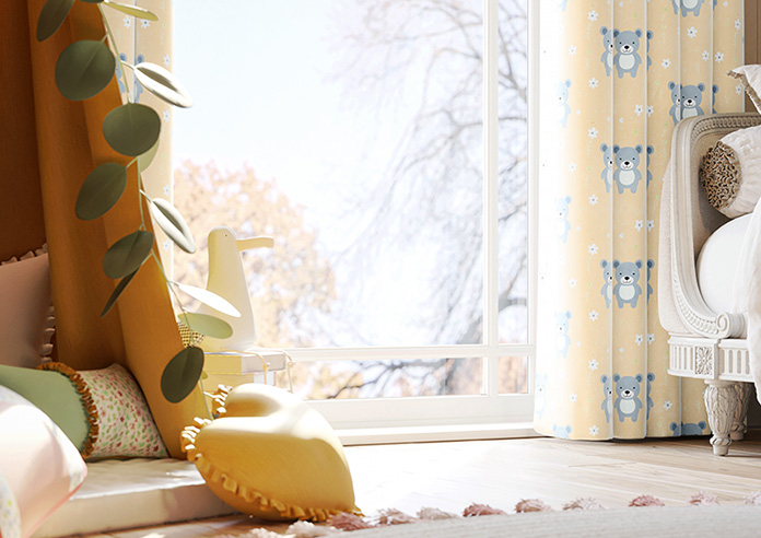 Teddy Trails, Cream - Made to Measure Curtains - Image 5